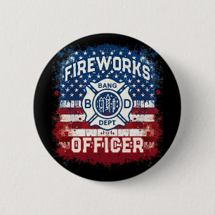 Chill The Fourth Out Retro 4th Of July Independenc 6 Cm Round Badge