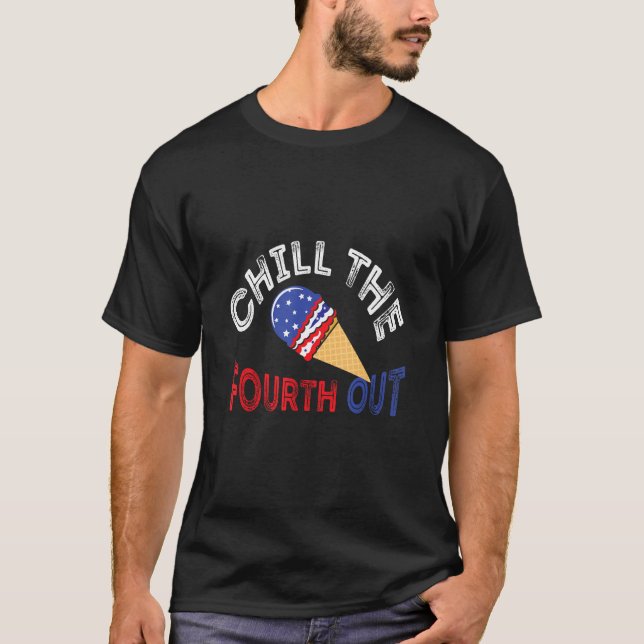 Chill The Fourth Out Retro Western  Happy 4th of J T-Shirt (Front)