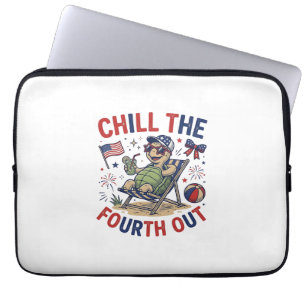 Chill The Fourth Out Turtle Summer Holiday Shirt_1 Laptop Sleeve