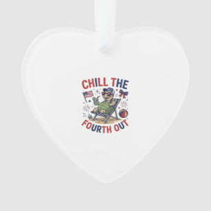 Chill The Fourth Out Turtle Summer Holiday Shirt_1 Ornament