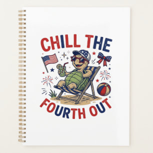 Chill The Fourth Out Turtle Summer Holiday Shirt_1 Planner