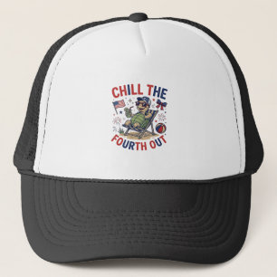 Chill The Fourth Out Turtle Summer Holiday Shirt_1 Trucker Hat