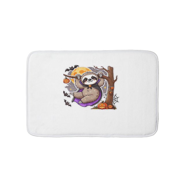 Chill Thrills Halloween Sloth Oversized T-Shirt Bath Mat (Front)