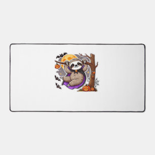 Chill Thrills Halloween Sloth Oversized T-Shirt Desk Mat