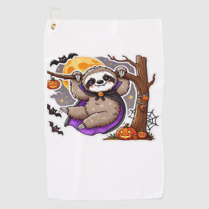Chill Thrills Halloween Sloth Oversized T-Shirt Golf Towel