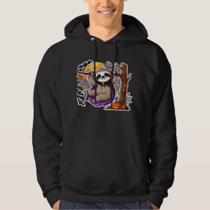 Chill Thrills Halloween Sloth Oversized T-Shirt Hoodie