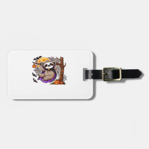 Chill Thrills Halloween Sloth Oversized T-Shirt Luggage Tag