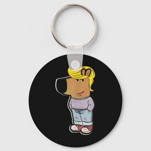 Chill Trump Meme Funny Chill Guys Meme  Key Ring (Front)