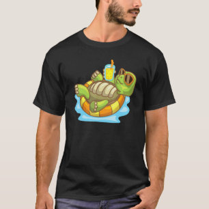 Chill Turtle With Sunglasses Swimming Funny Design T-Shirt