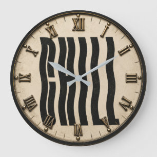 Chill Typography Modern Minimalist Large Clock