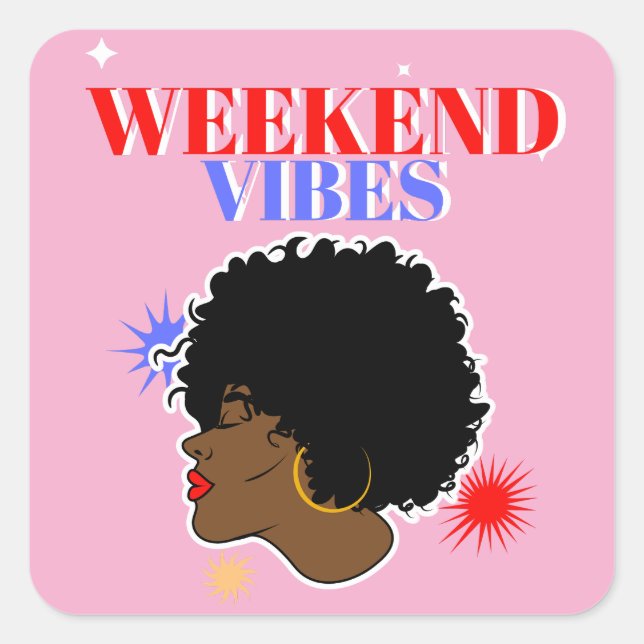 Chill up square sticker (Front)