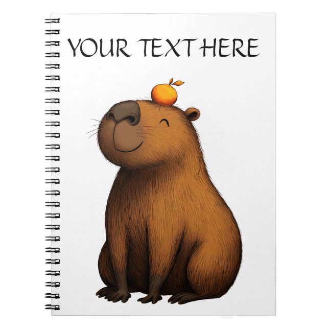 Chill Vibes Capybara Notebook (Front)