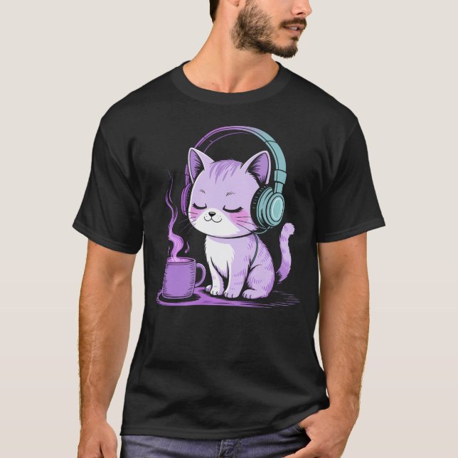 Chill Vibes Cat With T-Shirt (Front)
