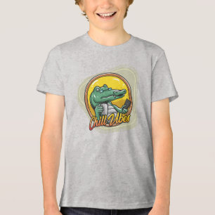 Chill Vibes: Relax Like a Cool Croc Tri-Blend Shirt
