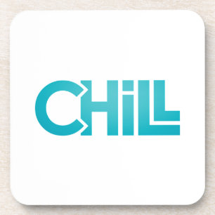Chill Zen Minimalist Graphic Tee Meditation Yoga Coaster