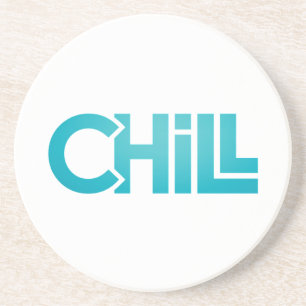 Chill Zen Minimalist Graphic Tee Meditation Yoga Coaster