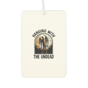 Chill Zombie Shirt Vintage Halloween Graphic_1 Car Air Freshener
