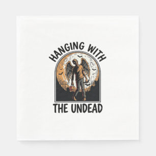 Chill Zombie Shirt Vintage Halloween Graphic_1 Napkin