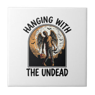 Chill Zombie Shirt Vintage Halloween Graphic_1 Tile