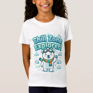 Chill Zone Explorer Cute Polar Bear T-Shirt Kids
