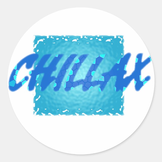 chillax classic round sticker (Front)