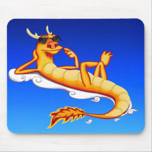 Chillax Dragon (blue) Mouse Mat