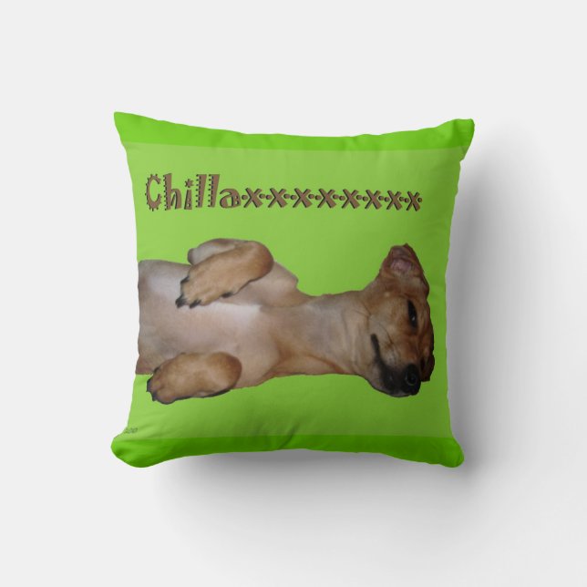 Chillaxin Chiweenie Lumbar Throw Pillow (Front)
