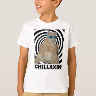 CHILLAXIN' Fat Manx Cat with Sunglasses T Shirt