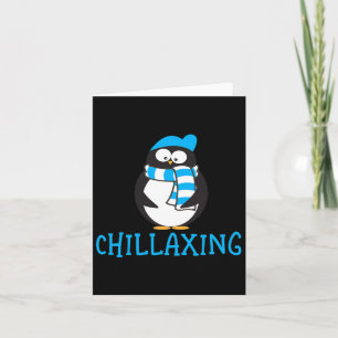 Chillaxing Cute Penguin Christmas Zoo Gift Card
