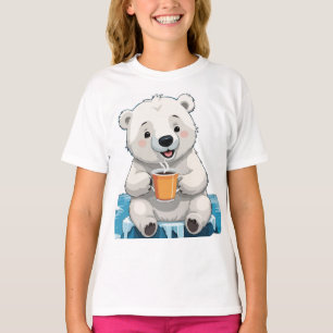 Chilled Beverage Break of Cool Polar Bear T-Shirt
