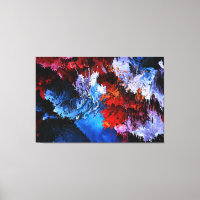 Chilled Inferno Blue Red Contemporary Abstract Art