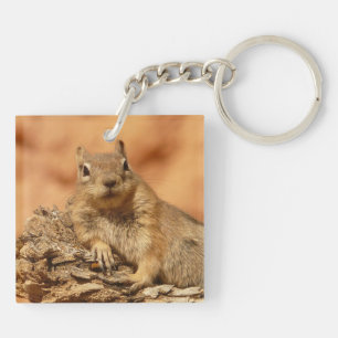 Chilled Out Ground Squirrel Photo Key Ring