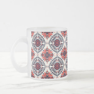 Chilled Sapphire "Cosmic Interlock" 296ml Frosted Glass Coffee Mug