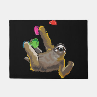 chilled sloth - bouldering and rock climbing lover doormat