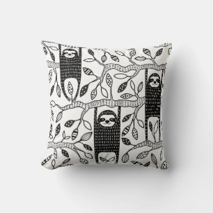 Chilled Sloths: Cute Animal Pattern. Cushion