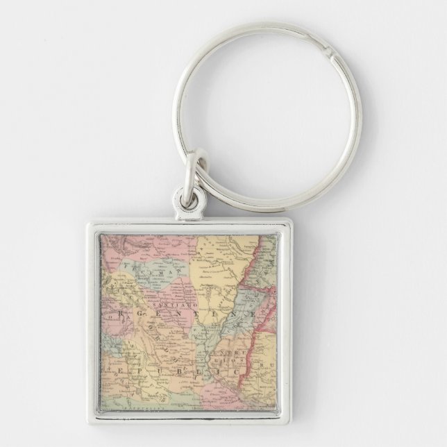 Chilli, Argentine Republic, Paraguay, and Uruguay Key Ring (Front)