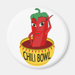 Chilli Bowl Cartoon Drawing Magnet