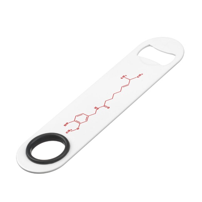 Chilli Capsaicin Molecular Chemical Formula (Front Angled)