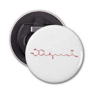 Chilli Capsaicin Molecular Chemical Formula Bottle Opener