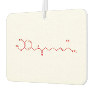 Chilli Capsaicin Molecular Chemical Formula Car Air Freshener