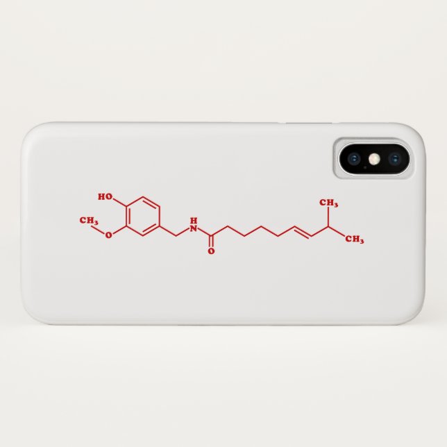 Chilli Capsaicin Molecular Chemical Formula Case-Mate iPhone Case (Back (Horizontal))