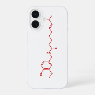 Chilli Capsaicin Molecular Chemical Formula iPhone 16 Case