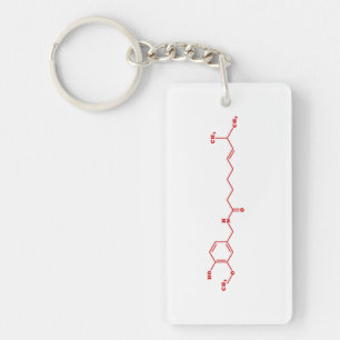 Chilli Capsaicin Molecular Chemical Formula Key Ring