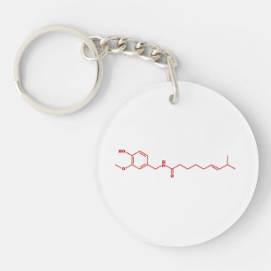Chilli Capsaicin Molecular Chemical Formula Key Ring