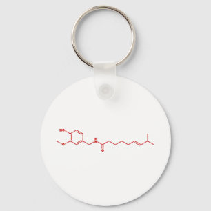 Chilli Capsaicin Molecular Chemical Formula Key Ring