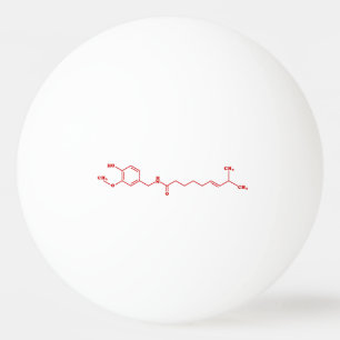 Chilli Capsaicin Molecular Chemical Formula Ping Pong Ball
