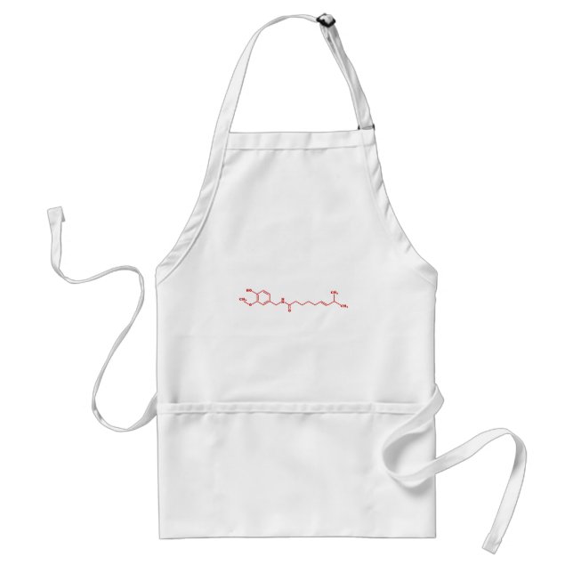 Chilli Capsaicin Molecular Chemical Formula Standard Apron (Front)