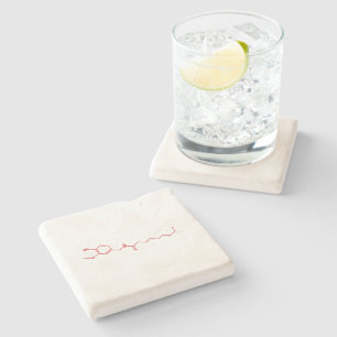 Chilli Capsaicin Molecular Chemical Formula Stone Coaster