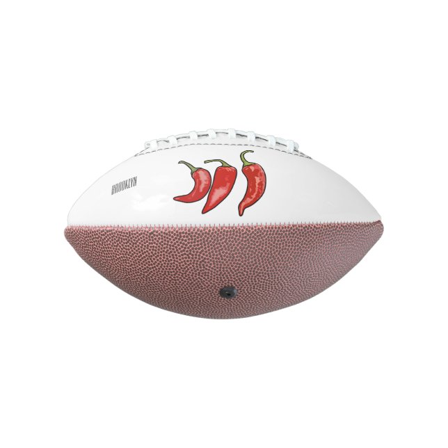 Chilli cartoon illustration  american football (Rotated 270)