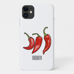 Chilli cartoon illustration  iPhone 11 case